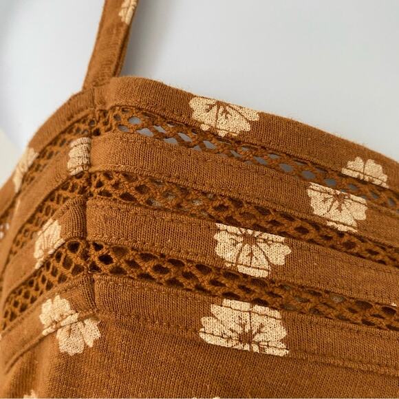 5/$25 Market & Spruce Linen Blend Floral Adjustable Tank Top Cami XXL New - Picture 2 of 8
